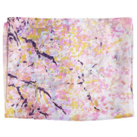 SKT樱花烂漫油画大方巾90YF002-3紫色