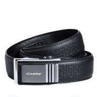 CAMRY凯美瑞男士真皮正品自动扣牛皮腰带/腰带 时尚格纹