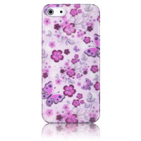 倍思罗曼蝶恋花保护壳送膜IPHONE5花