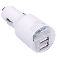 Z-TEK力特车充转2PORT USB白色