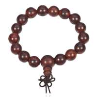 沐恩 天然印度小叶紫檀顺纹同料手串12mm 0203