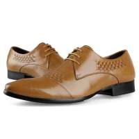 ZERO意大利零度高端意式正装皮鞋优质牛皮男鞋土黄S93033(41)