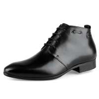 ZERO意大利零度高端时尚正装鞋侧边拉链独特设计黑色S92093(42)