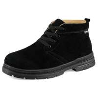 ZERO零度秋冬新款保暖男棉鞋 高帮鞋日常休闲鞋防滑黑色S93075(41)