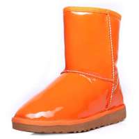 Caerphilly卡芙琳2012新品彩色荧光平底秋保暖靴雪地靴CL909 橙色39