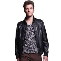 SPORTICA斯波帝卡时尚酷劲机车男人PU皮11182156 黑色(XXL)