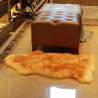 奥林百逸雅1P羔羊毛沙发垫精品线缝皮形喷尖黄