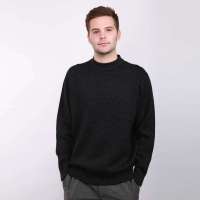 海尔曼斯男士加厚长袖羊毛衫B369B22提花黑M