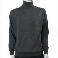 海尔曼斯男士两翻领长袖羊毛衫Y184B23烟灰XXL