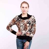 海尔曼斯女士堆堆领长袖羊毛衫B904B23提花咖驼XXXXL