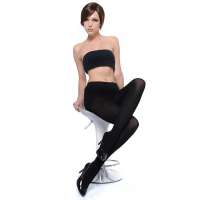 浪莎50D100%高雅天鹅绒加裆连裤袜均码黑色2条装黑色(均码)98353A