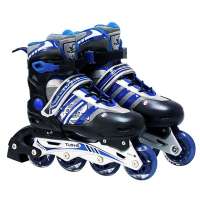 天鹅/SOFT铆钉铝架锁码式可调轮滑鞋TE-661A蓝色S(31-34)