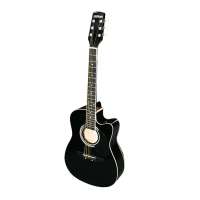 Clifton38寸缺角黑色入门级民谣吉他套装-KS-F20