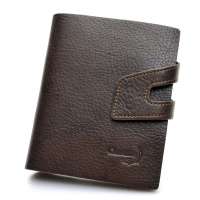 CROCODILE(鳄鱼恤)高贵气质男士牛皮钱包 时尚休闲竖款男钱包 BYD341044-303 啡色