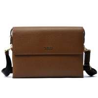 CROCODILE(鳄鱼恤)商务休闲男士定型单肩斜跨包 高档头层牛皮男包11211005