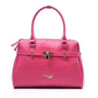 CROCODILE(鳄鱼恤)时尚真皮鳄鱼纹半定型女包12211015