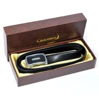 CROCODILE(鳄鱼恤)休闲商务风格成熟稳重牛皮自动扣男士皮带礼盒13211019-03黑色