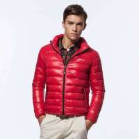 2012 秋冬新品 波司登 正品 羽绒服 男时尚轻薄短款 B120102112158(艳红)185/100A(XXL)