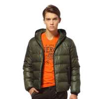 波司登 2012新款 羽绒服 正品 男运动休闲外穿短款 B120103912830(裂纹格军绿)170/88A