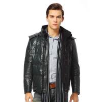 2012 秋冬新品 波司登 羽绒服正品 男可脱卸帽时尚短款 B1201049120146(蜂巢深灰)185/100A