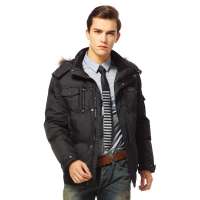 2012 秋冬新品 波司登 羽绒服正品 男大众休闲经典短款 B1201121B12056(B黑色)190/104A