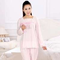 金丰田女士针织韩版家居服套装粉色(XL)1611