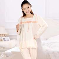 金丰田女士针织韩版家居服套装虾色(XL)1611