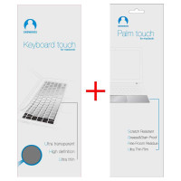 Snowkids苹果附件MacBook pro 13二合一超值套装(键盘膜+手垫贴/触控板贴(银色))