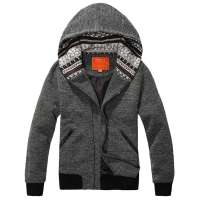 马克华菲专柜正品费尔岛风格男装 男士针织外套7123101013098(深混色灰/M)