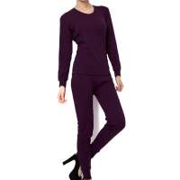 CK STORM 女士精梳棉圆领内衣套装N10679-22(紫色/XL)