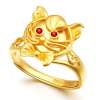 萃华金店 黄金(千足金)华尚系列宠爱篇戒指-高贵猫 活口 (5.85克)