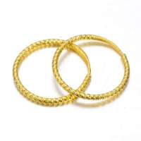 萃华金店 千足金黄金精品耳环 光环款耳环 3.10g