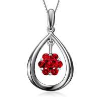 伊士蔓18K金红宝石吊坠悦色