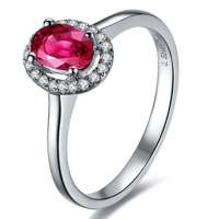 伊士蔓18K玫瑰金天然缅甸红宝石 戒指红颜