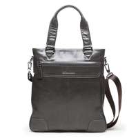 binger宾格头层油腊牛皮手提包120532深灰