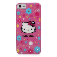 X-DORIA苹果5晶莹凯蒂保护壳-繁花凯蒂