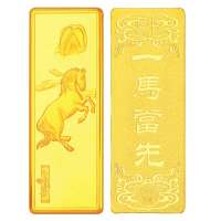金叶珠宝千足金金条吉祥金十二生肖 马10g