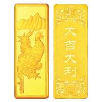金叶珠宝千足金金条吉祥金十二生肖 鸡10g