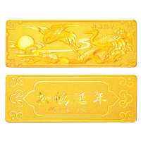 金叶珠宝千足金金条松鹤延年10g