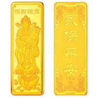 金叶珠宝千足金金条招财进宝50g