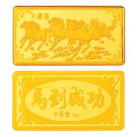 金叶珠宝千足金金条八骏图之马到成功20g
