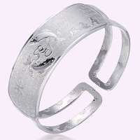 金叶珠宝千足银手镯 十二星座-双鱼座