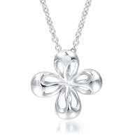 周生生 Pt950铂金十字花吊坠 79450p (1.8克)
