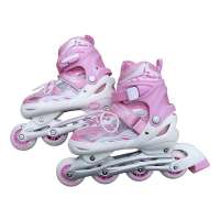 ENPEX乐士可调节轮滑鞋旱冰鞋溜冰鞋168(S号)粉红色