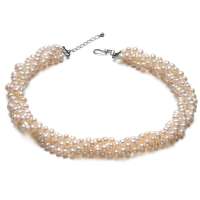 佰色传情AAA级天然珍珠编织项链四层BZX034(附证书)