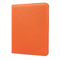 源佳(YJ-TECH)苹果附件new iPad3/iPad2商务真皮保护皮套(橙色压花纹)