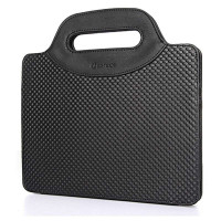 源佳(YJ-TECH)苹果附件new iPad3/iPad2商务真皮保护皮套(黑色压花纹手提包)