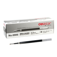 得力6906中性笔芯0.5弹簧头按动笔芯替芯 s01水笔替芯20支整盒装