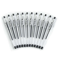 得力（deli）S40 特细中性笔0.3mm 12支 黑色