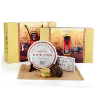 天福茗茶 茶马古道普洱熟茶 云南特产陈年名茶 750g高级礼盒